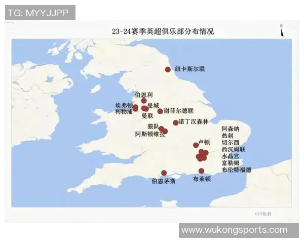 英超球队地理分布图高清版及分析